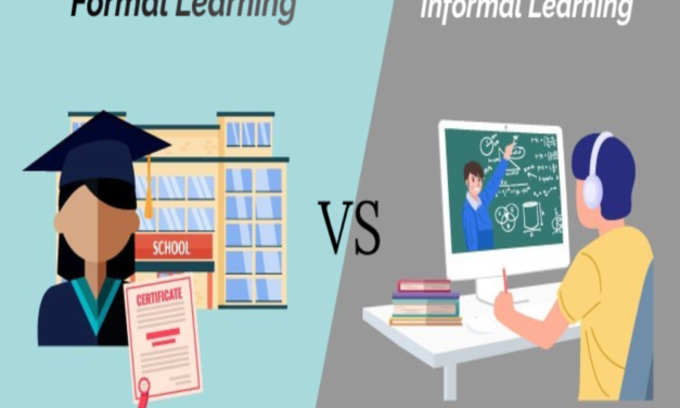 Define the difference between formal and informal learning.